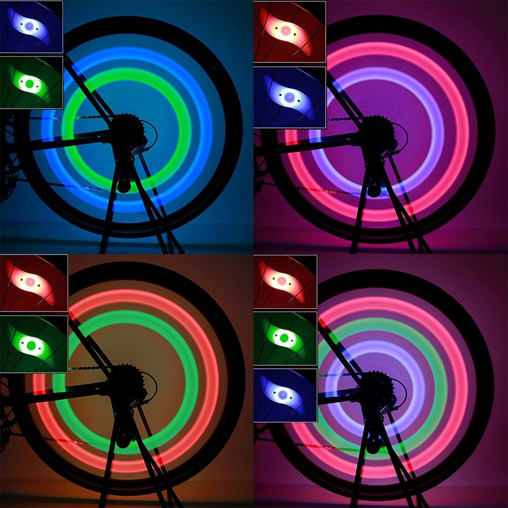Waterproof Bicycle Spoke Light 3 Lighting Mode LED Bike Wheel Warning Light Colorful LED Bike Wheel Light Waterproof Easy Install Bicycles Wheel Spoke LED Lights With 3 Modes For Bicycle Present For Kids Teens Boys Girls Men Women Stevvex