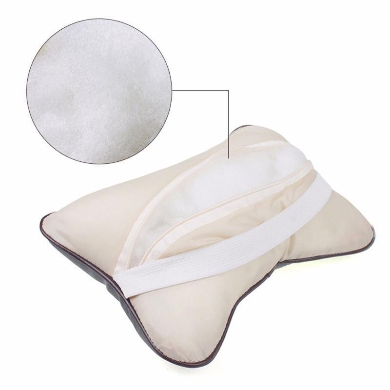 1pcs Universal Car Neck Pillows PVC Leather Breathable Mesh Auto Car Neck Rest Headrest Cushion  Headrest Pillow Pillow Neck Pillows Both Side Pu Leather Pack Headrest Fit for Most Cars Filled Fiber Universal Car Pillow Car Interior Accessories Stevvex