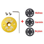 Bike Computer Mount Stem Top Cap Stopwatch Bracket Road Bicycle Speedometer Fixed Holder Base Universal Aluminum Riding Mobile Holder Connect Quickly System MTB Road Bicycle Handlebar Stevvex