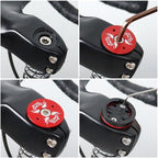 Bike Computer Mount Stem Top Cap Stopwatch Bracket Road Bicycle Speedometer Fixed Holder Base Universal Aluminum Riding Mobile Holder Connect Quickly System MTB Road Bicycle Handlebar Stevvex