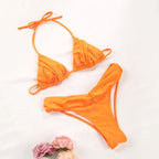 Bikinis Micro Adjustable Swimwear Women Summer Bikini Set Modern Colorful Print Beach Wear Women's Comfortable Swimsuit Knotted String Triangle Bikini Tie Side High Cut Bikini Set Stevvex