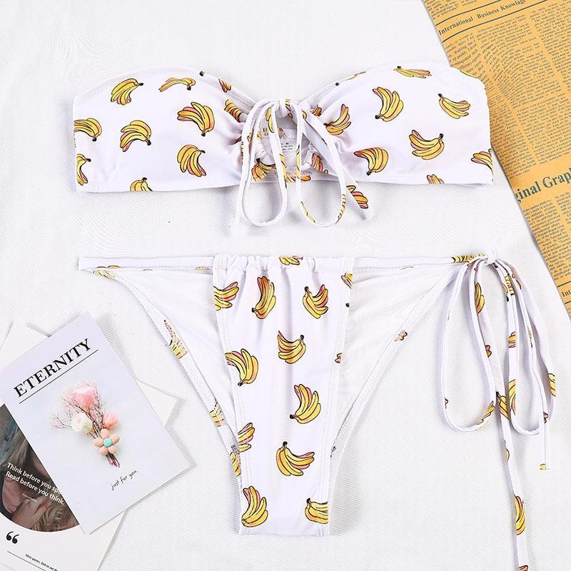 Bikinis Micro Adjustable Swimwear Women Summer Bikini Set Modern Colorful Print Beach Wear Women's Comfortable Swimsuit Knotted String Triangle Bikini Tie Side High Cut Bikini Set Stevvex
