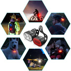 2PCS LED Bike Light Bicycle Front Rear lights USB Charge Headlight Cycling Taillight Bicycle Super Bright Front And Back Bicycle Lights USB Rechargeable Durable Waterproof Mountain Helmet Road Night Riding For Bike Stevvex