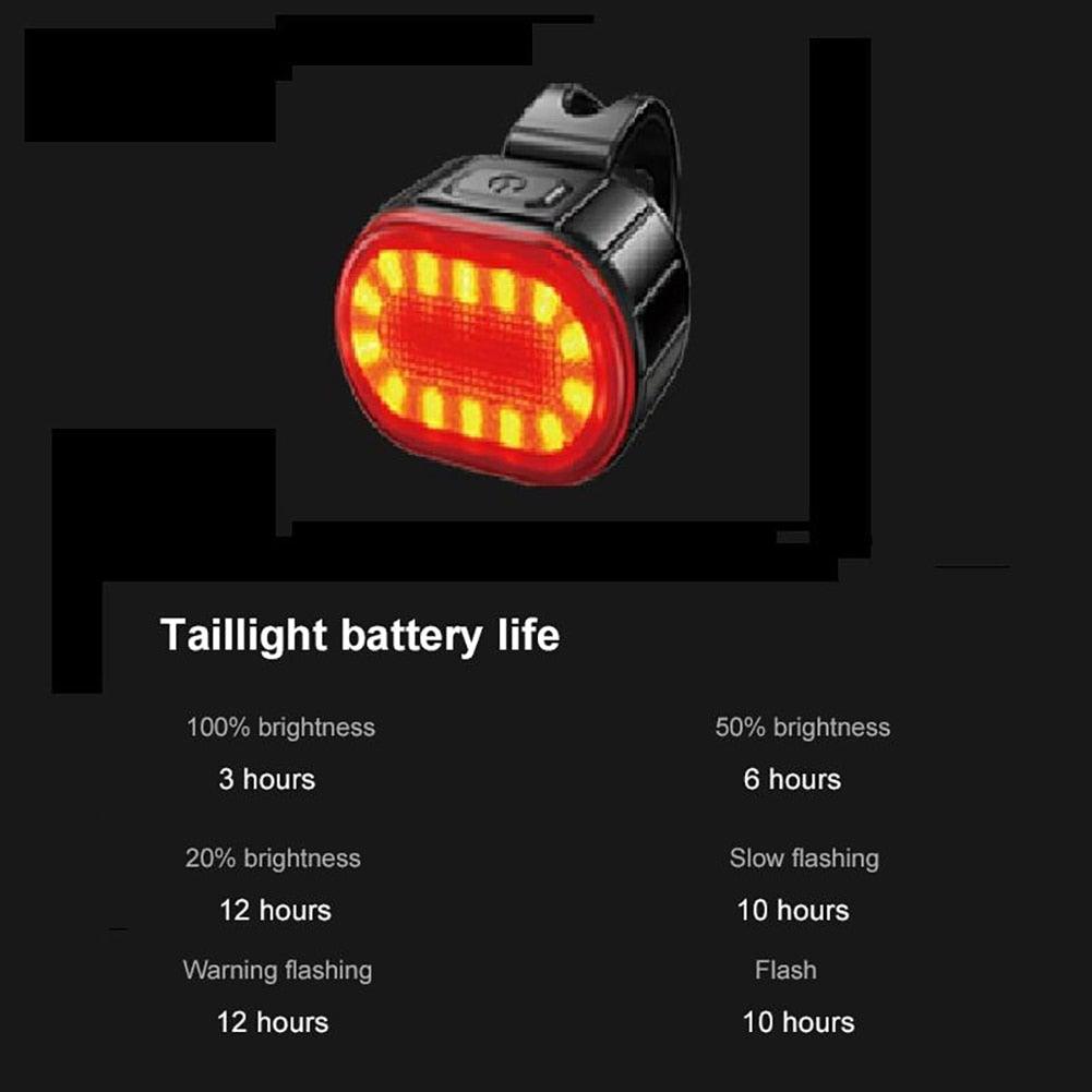 2PCS LED Bike Light Bicycle Front Rear lights USB Charge Headlight Cycling Taillight Bicycle Super Bright Front And Back Bicycle Lights USB Rechargeable Durable Waterproof Mountain Helmet Road Night Riding For Bike Stevvex