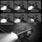 2PCS LED Bike Light Bicycle Front Rear lights USB Charge Headlight Cycling Taillight Bicycle Super Bright Front And Back Bicycle Lights USB Rechargeable Durable Waterproof Mountain Helmet Road Night Riding For Bike Stevvex