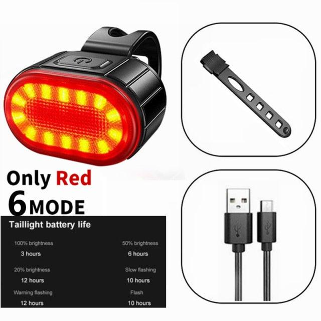 2PCS LED Bike Light Bicycle Front Rear lights USB Charge Headlight Cycling Taillight Bicycle Super Bright Front And Back Bicycle Lights USB Rechargeable Durable Waterproof Mountain Helmet Road Night Riding For Bike Stevvex