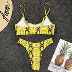 Neon Yellow Green Swimsuit Women Push Up Padded Micro Bikini Summer Beach Bathing Suit Beach Swimwear  Women's Scoop Neck Cut Out Front Lace Up Back High Cut One Piece Swimsuit Stevvex