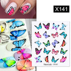 Black Lines Flower Leaves Water Decals Stickers Floral Face Marble Pattern Slider For Nails Summer Nail Art Decoration Summer Stickers on Nails Simple Summer Slider for Manicure Nail Art Watermark Manicure Decor Stevvex