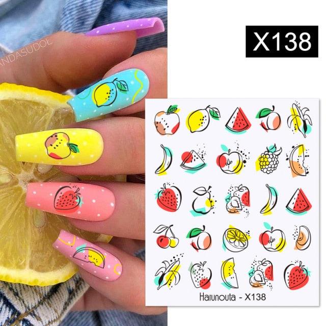 Spring Simple Green Theme Water Decal Sticker Flower Leaf Tree Summer Slider For Manicuring Nail Art Watermarks Art Decoration Manicure Tools Nail Watermark Decals iridescent Decoration Nail Self-Adhesive Decals Nail Stickers Water Transfer Fresh Nail Stevvex