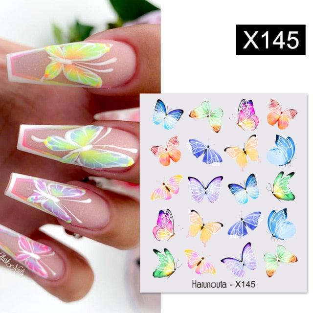 Spring Simple Green Theme Water Decal Sticker Flower Leaf Tree Summer Slider For Manicuring Nail Art Watermarks Art Decoration Manicure Tools Nail Watermark Decals iridescent Decoration Nail Self-Adhesive Decals Nail Stickers Water Transfer Fresh Nail Stevvex