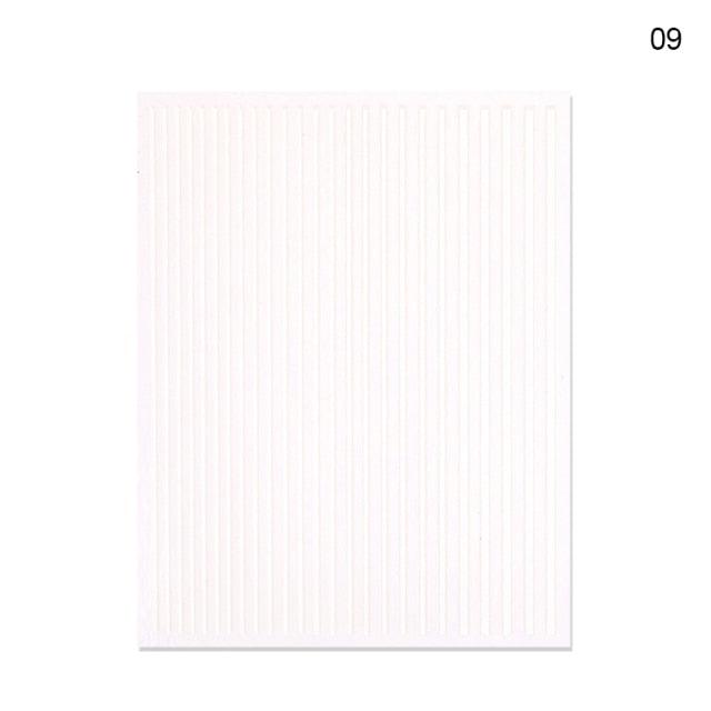 Black White 3D Nail Stickers Metal Gold Silver Geometric Tassel Strip Line Adhesive Transfer Decals Nail Art Design  Gold Silver Metal Nail Sticker  Metallic Curve Strip Line Nail Decal Self-Adhesive 3D Wave Design Nail Tips Decorations Manicure for Women Stevvex