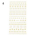 Black White 3D Nail Stickers Metal Gold Silver Geometric Tassel Strip Line Adhesive Transfer Decals Nail Art Design  Gold Silver Metal Nail Sticker  Metallic Curve Strip Line Nail Decal Self-Adhesive 3D Wave Design Nail Tips Decorations Manicure for Women Stevvex