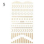 Black White 3D Nail Stickers Metal Gold Silver Geometric Tassel Strip Line Adhesive Transfer Decals Nail Art Design  Gold Silver Metal Nail Sticker  Metallic Curve Strip Line Nail Decal Self-Adhesive 3D Wave Design Nail Tips Decorations Manicure for Women Stevvex