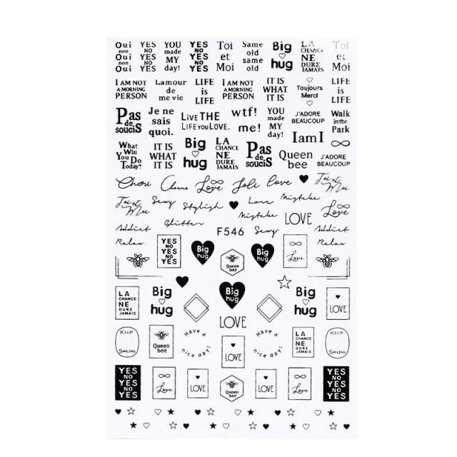Black White 3D Nail Stickers Metal Gold Silver Geometric Tassel Strip Line Adhesive Transfer Decals Nail Art Design  Gold Silver Metal Nail Sticker  Metallic Curve Strip Line Nail Decal Self-Adhesive 3D Wave Design Nail Tips Decorations Manicure for Women Stevvex