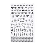 Black White 3D Nail Stickers Metal Gold Silver Geometric Tassel Strip Line Adhesive Transfer Decals Nail Art Design  Gold Silver Metal Nail Sticker  Metallic Curve Strip Line Nail Decal Self-Adhesive 3D Wave Design Nail Tips Decorations Manicure for Women Stevvex