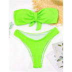 Women One-Shoulder Bikini Swimsuit Women Push Up Swimwear Women's Bathing Suit Comfortable Bikini Ribbed Two Piece Swimsuit Bikini Set Summer Bathing Suit Beach Wear Swimming Suit Stevvex