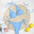 Women One-Shoulder Bikini Swimsuit Women Push Up Swimwear Women's Bathing Suit Comfortable Bikini Ribbed Two Piece Swimsuit Bikini Set Summer Bathing Suit Beach Wear Swimming Suit Stevvex