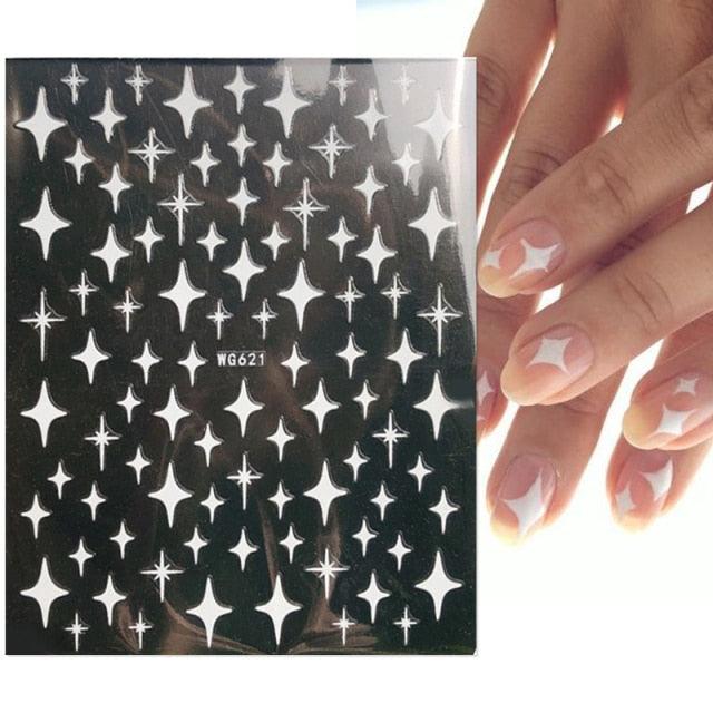 3D Nails Sticker Spring Cartoon Animals Flowers Leaves Self Adhesive Decals Sliders Nail Art Accessories Decoration Decal Self-Adhesive 3D Wave Design Decoration for Women Girls Tape Nail Art Stickers Decal Decoration Stevvex