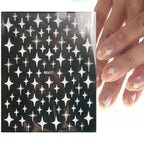 3D Nails Sticker Spring Cartoon Animals Flowers Leaves Self Adhesive Decals Sliders Nail Art Accessories Decoration Decal Self-Adhesive 3D Wave Design Decoration for Women Girls Tape Nail Art Stickers Decal Decoration Stevvex