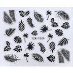 Nail Stickers for Manicure Nail Sticker Sliders For Nails Decal Self-adhesive Nails Figures Transfer Black Accessories Sliders Manicure Decoration 3D Nail Supplies Holographic Decals Transfer Sliders Nail Design Manicures Nail Self-Adhesive Sticker Stevvex