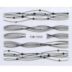 Nail Stickers for Manicure Nail Sticker Sliders For Nails Decal Self-adhesive Nails Figures Transfer Black Accessories Sliders Manicure Decoration 3D Nail Supplies Holographic Decals Transfer Sliders Nail Design Manicures Nail Self-Adhesive Sticker Stevvex