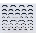 Nail Stickers for Manicure Nail Sticker Sliders For Nails Decal Self-adhesive Nails Figures Transfer Black Accessories Sliders Manicure Decoration 3D Nail Supplies Holographic Decals Transfer Sliders Nail Design Manicures Nail Self-Adhesive Sticker Stevvex