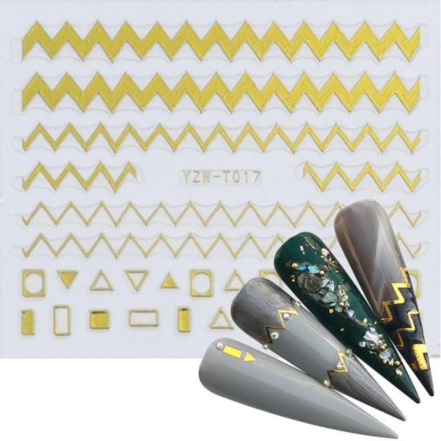 Nail Stickers for Manicure Nail Sticker Sliders For Nails Decal Self-adhesive Nails Figures Transfer Black Accessories Sliders Manicure Decoration 3D Nail Supplies Holographic Decals Transfer Sliders Nail Design Manicures Nail Self-Adhesive Sticker Stevvex