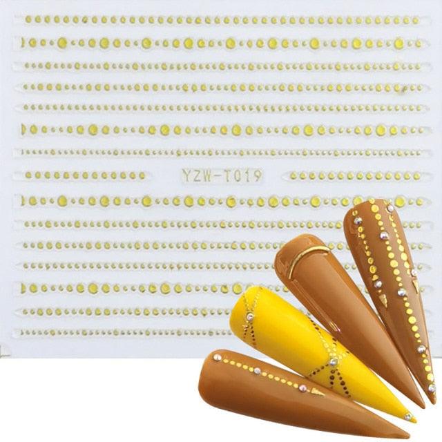 Nail Stickers for Manicure Nail Sticker Sliders For Nails Decal Self-adhesive Nails Figures Transfer Black Accessories Sliders Manicure Decoration 3D Nail Supplies Holographic Decals Transfer Sliders Nail Design Manicures Nail Self-Adhesive Sticker Stevvex