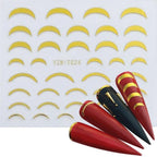 Nail Stickers for Manicure Nail Sticker Sliders For Nails Decal Self-adhesive Nails Figures Transfer Black Accessories Sliders Manicure Decoration 3D Nail Supplies Holographic Decals Transfer Sliders Nail Design Manicures Nail Self-Adhesive Sticker Stevvex