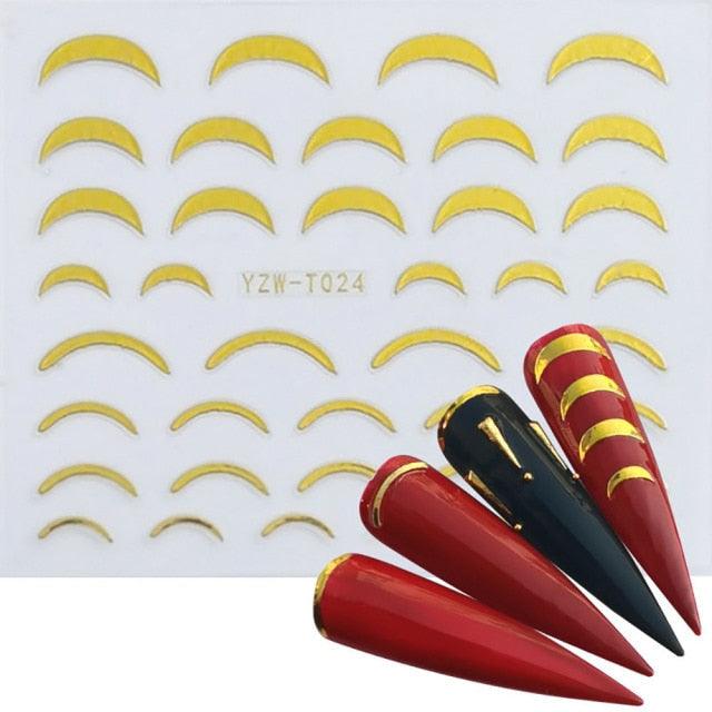 Nail Stickers for Manicure Nail Sticker Sliders For Nails Decal Self-adhesive Nails Figures Transfer Black Accessories Sliders Manicure Decoration 3D Nail Supplies Holographic Decals Transfer Sliders Nail Design Manicures Nail Self-Adhesive Sticker Stevvex