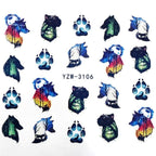 Sliders For Nails Winter Nail Stickers Elk Wolf Animal Sticker Figure Art Transfer Flowers Butterflies Watermark Water Slider Art Nail Stickers Sexy Girl Designs Comics Water Transfer Decals Manicure Lips Nail Art Decorations Slider Nail Art Stickers