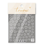 Bubble Cute Black Red Hearts Nail Stickers Nail Art Decorations Nail Decals Design Self-Adhesive 3D Wave Design Decoration for Women Girls Adhesive Striping Tape Nail Art Stickers Stevvex