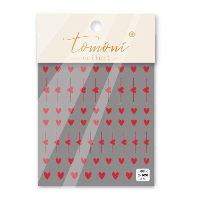 Bubble Cute Black Red Hearts Nail Stickers Nail Art Decorations Nail Decals Design Self-Adhesive 3D Wave Design Decoration for Women Girls Adhesive Striping Tape Nail Art Stickers Stevvex