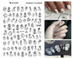 Leaf With Lines Nails Sticker Designer Fruit Nail Art 3D Decals Acrylic Designs Self Adhesive Manicure Slider Stickers Glitter Decals Love Nail Sequins Laser Heart Nail Supplies Sparkle Nail Accessories Star Accessories Heart Nail Art Stevvex