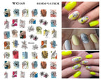 Leaf With Lines Nails Sticker Designer Fruit Nail Art 3D Decals Acrylic Designs Self Adhesive Manicure Slider Stickers Glitter Decals Love Nail Sequins Laser Heart Nail Supplies Sparkle Nail Accessories Star Accessories Heart Nail Art Stevvex