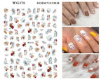 Leaf With Lines Nails Sticker Designer Fruit Nail Art 3D Decals Acrylic Designs Self Adhesive Manicure Slider Stickers Glitter Decals Love Nail Sequins Laser Heart Nail Supplies Sparkle Nail Accessories Star Accessories Heart Nail Art Stevvex