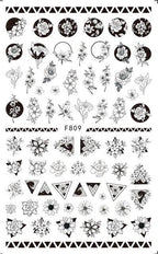 Leaf With Lines Nails Sticker Designer Fruit Nail Art 3D Decals Acrylic Designs Self Adhesive Manicure Slider Stickers Glitter Decals Love Nail Sequins Laser Heart Nail Supplies Sparkle Nail Accessories Star Accessories Heart Nail Art Stevvex