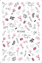 Leaf With Lines Nails Sticker Designer Fruit Nail Art 3D Decals Acrylic Designs Self Adhesive Manicure Slider Stickers Glitter Decals Love Nail Sequins Laser Heart Nail Supplies Sparkle Nail Accessories Star Accessories Heart Nail Art Stevvex