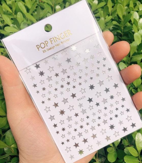 Stripe Line Nail Sticker Decal Thin Lining Line Art Self-Adhesive Peel Off Silver /Gold /White /Black Gold Stickers Accessories Strip Line Nail Decal Self-Adhesive 3D Wave Decal Decoration Metallic Curve Design Decoration for Women Girls Stevvex
