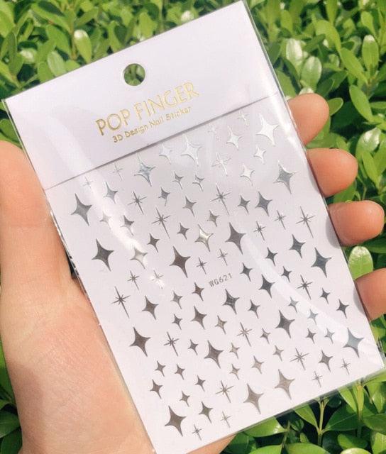Stripe Line Nail Sticker Decal Thin Lining Line Art Self-Adhesive Peel Off Silver /Gold /White /Black Gold Stickers Accessories Strip Line Nail Decal Self-Adhesive 3D Wave Decal Decoration Metallic Curve Design Decoration for Women Girls Stevvex