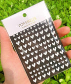 Stripe Line Nail Sticker Decal Thin Lining Line Art Self-Adhesive Peel Off Silver /Gold /White /Black Gold Stickers Accessories Strip Line Nail Decal Self-Adhesive 3D Wave Decal Decoration Metallic Curve Design Decoration for Women Girls Stevvex