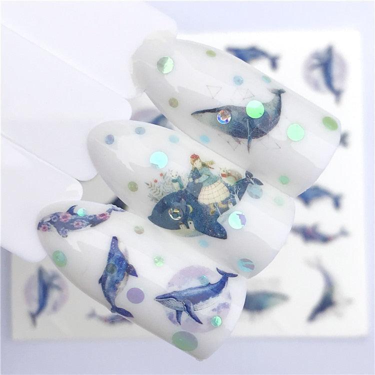 Fox Wolf Animal 3D Embossed Nail Sticker Flower Adhesive Manicure Slider Nail Art Tips Decorations Decals Manicure Design Golden Firework Star Accessories Heart Nail Art Stickers Glitter Decals Love Nail Sequins Laser Heart Nail Stevvex