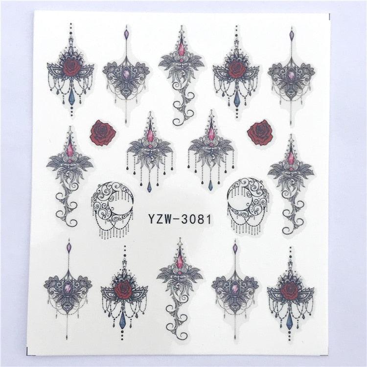 Fox Wolf Animal 3D Embossed Nail Sticker Flower Adhesive Manicure Slider Nail Art Tips Decorations Decals Manicure Design Golden Firework Star Accessories Heart Nail Art Stickers Glitter Decals Love Nail Sequins Laser Heart Nail Stevvex