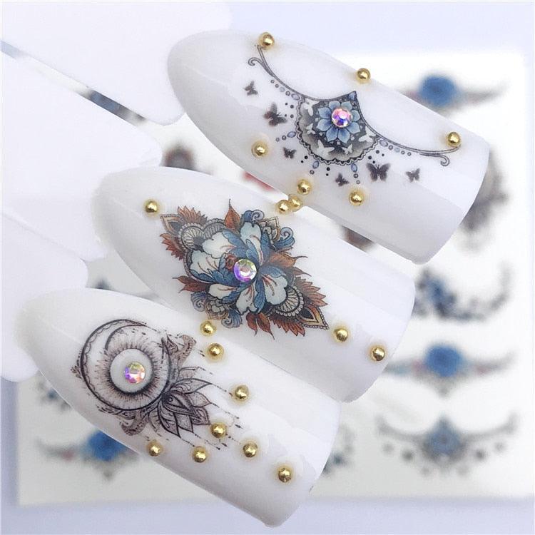 Fox Wolf Animal 3D Embossed Nail Sticker Flower Adhesive Manicure Slider Nail Art Tips Decorations Decals Manicure Design Golden Firework Star Accessories Heart Nail Art Stickers Glitter Decals Love Nail Sequins Laser Heart Nail Stevvex