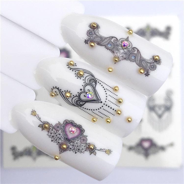 Fox Wolf Animal 3D Embossed Nail Sticker Flower Adhesive Manicure Slider Nail Art Tips Decorations Decals Manicure Design Golden Firework Star Accessories Heart Nail Art Stickers Glitter Decals Love Nail Sequins Laser Heart Nail Stevvex