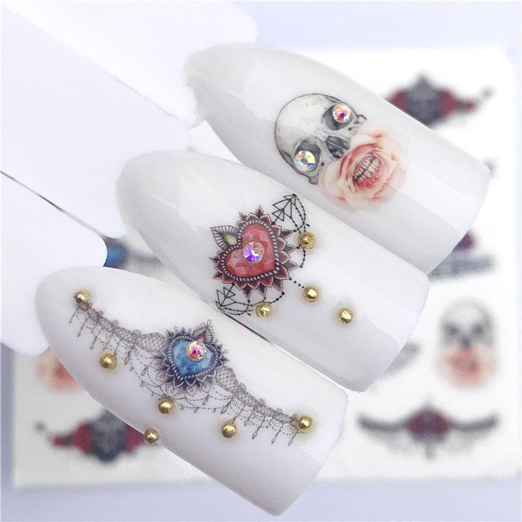 Fox Wolf Animal 3D Embossed Nail Sticker Flower Adhesive Manicure Slider Nail Art Tips Decorations Decals Manicure Design Golden Firework Star Accessories Heart Nail Art Stickers Glitter Decals Love Nail Sequins Laser Heart Nail Stevvex