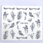 Fox Wolf Animal 3D Embossed Nail Sticker Flower Adhesive Manicure Slider Nail Art Tips Decorations Decals Manicure Design Golden Firework Star Accessories Heart Nail Art Stickers Glitter Decals Love Nail Sequins Laser Heart Nail Stevvex