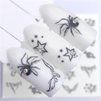 Fox Wolf Animal 3D Embossed Nail Sticker Flower Adhesive Manicure Slider Nail Art Tips Decorations Decals Manicure Design Golden Firework Star Accessories Heart Nail Art Stickers Glitter Decals Love Nail Sequins Laser Heart Nail Stevvex