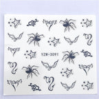 Fox Wolf Animal 3D Embossed Nail Sticker Flower Adhesive Manicure Slider Nail Art Tips Decorations Decals Manicure Design Golden Firework Star Accessories Heart Nail Art Stickers Glitter Decals Love Nail Sequins Laser Heart Nail Stevvex