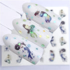 Fox Wolf Animal 3D Embossed Nail Sticker Flower Adhesive Manicure Slider Nail Art Tips Decorations Decals Manicure Design Golden Firework Star Accessories Heart Nail Art Stickers Glitter Decals Love Nail Sequins Laser Heart Nail Stevvex